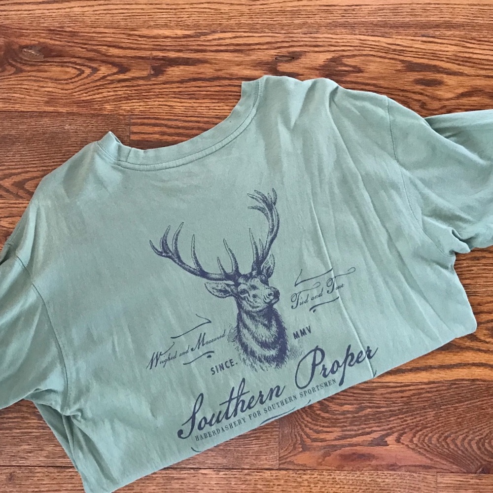 Southern Proper Green Pocket Tee